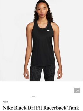 Nike Black Racerback Dri‑Fit Tank
